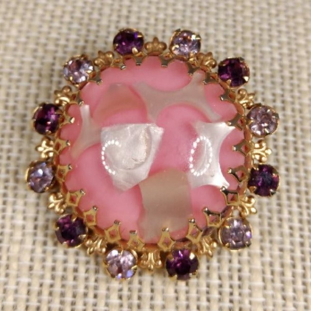 Vintage Pink Brooch